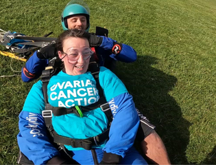 Tina's skydive for mum