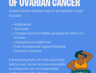 Potential symptoms of ovarian cancer